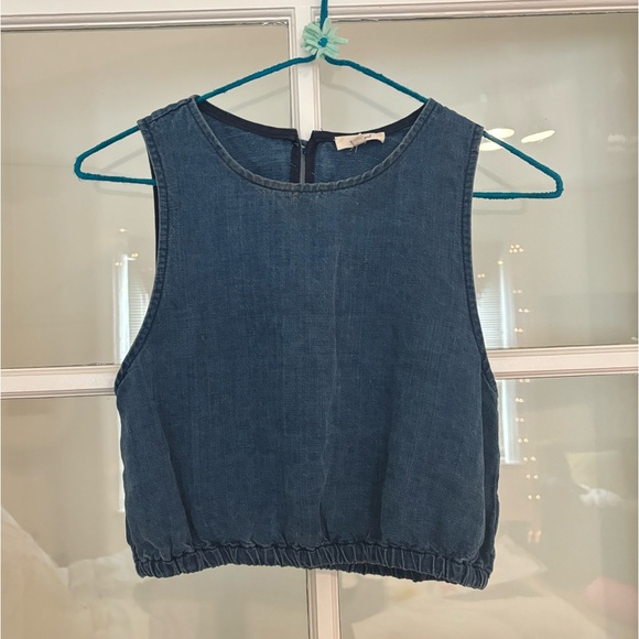 Wilfred Tops - Wilfred Linen-Blend Cropped Tank Top